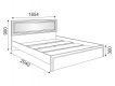 Кровать 1600 с настилом и мягкой спинкой Беатрис М09 орех гепланкт